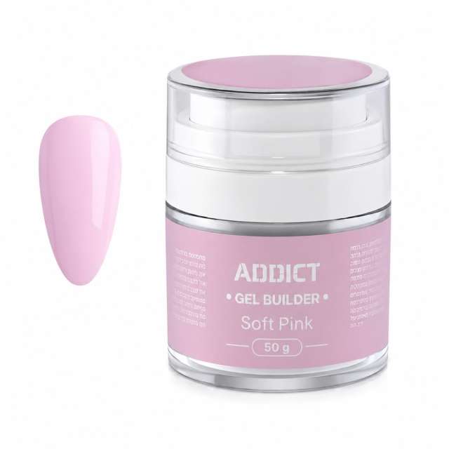 ג׳ל בנייה בצנצנת סקוויז בצבע שקוף אדיקט 50 מ״ל  ADDICT