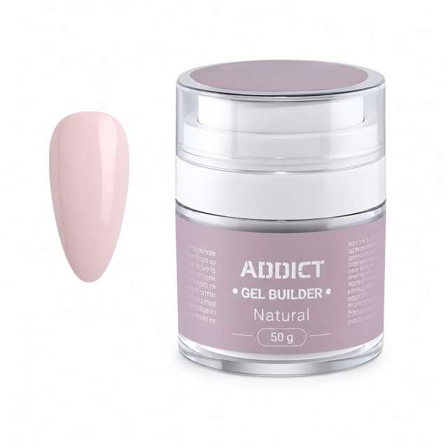 ג׳ל בנייה בצנצנת סקוויז בצבע שקוף אדיקט 50 מ״ל  ADDICT